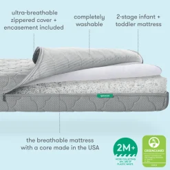 Breathable 2-Stage Crib Mattress