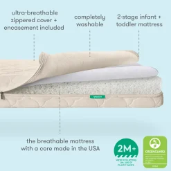 Breathable 2-Stage Crib Mattress