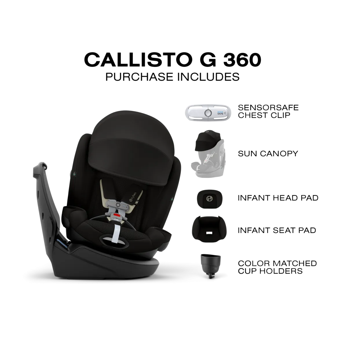 Callisto G 360 Rotating All-in-One Convertible Car Seat