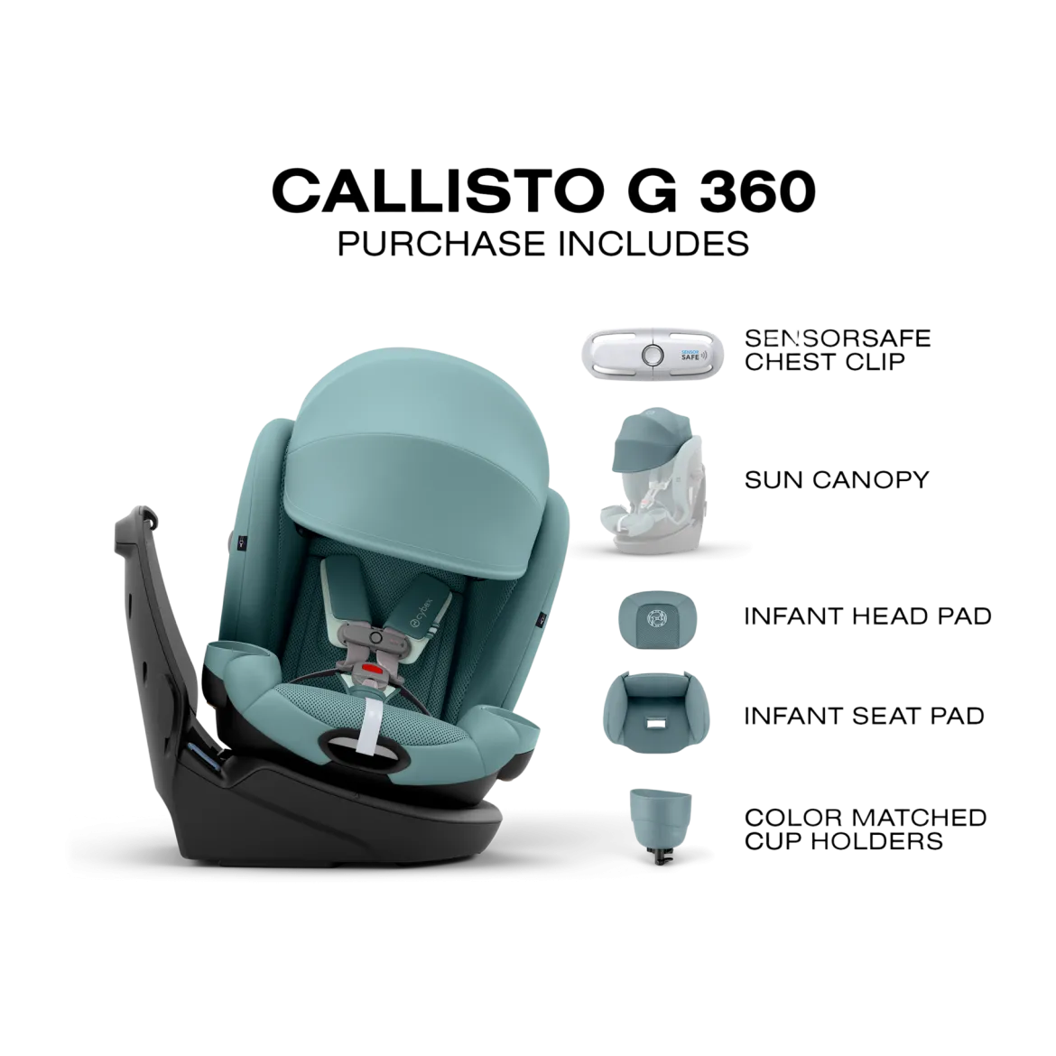 Callisto G 360 Rotating All-in-One Convertible Car Seat