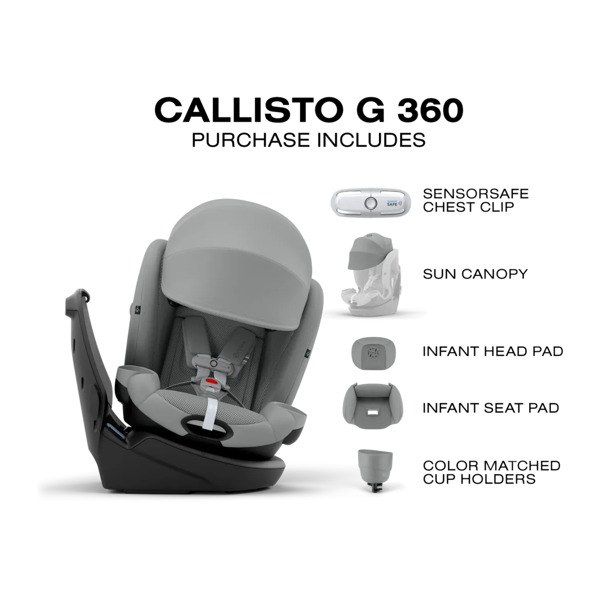 Callisto G 360 Rotating All-in-One Convertible Car Seat