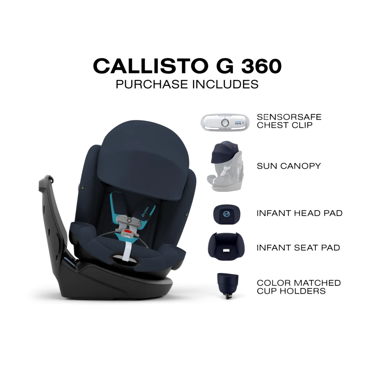 Callisto G 360 Rotating All-in-One Convertible Car Seat