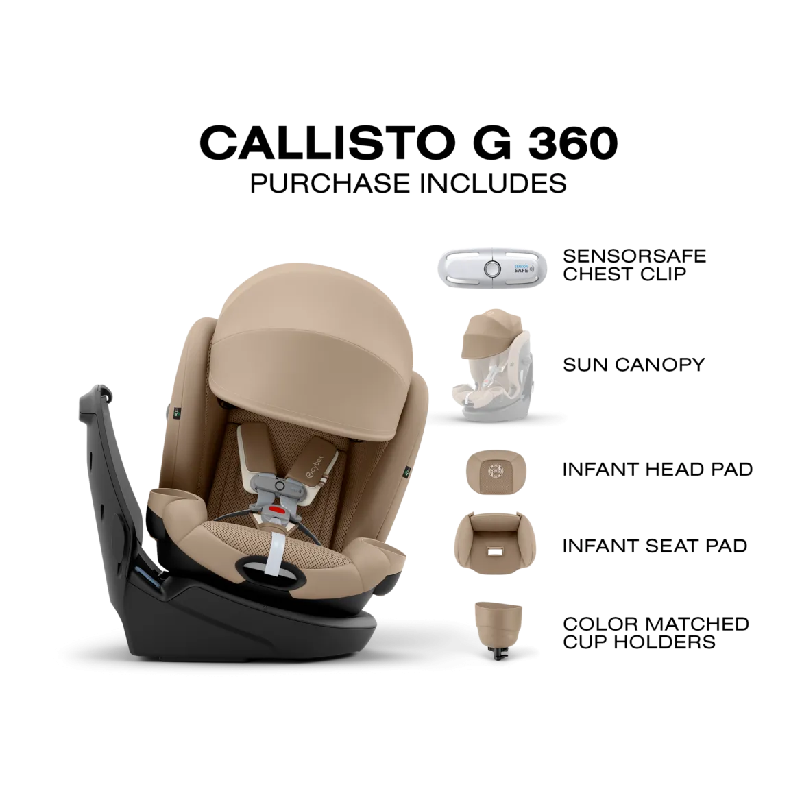 Callisto G 360 Rotating All-in-One Convertible Car Seat