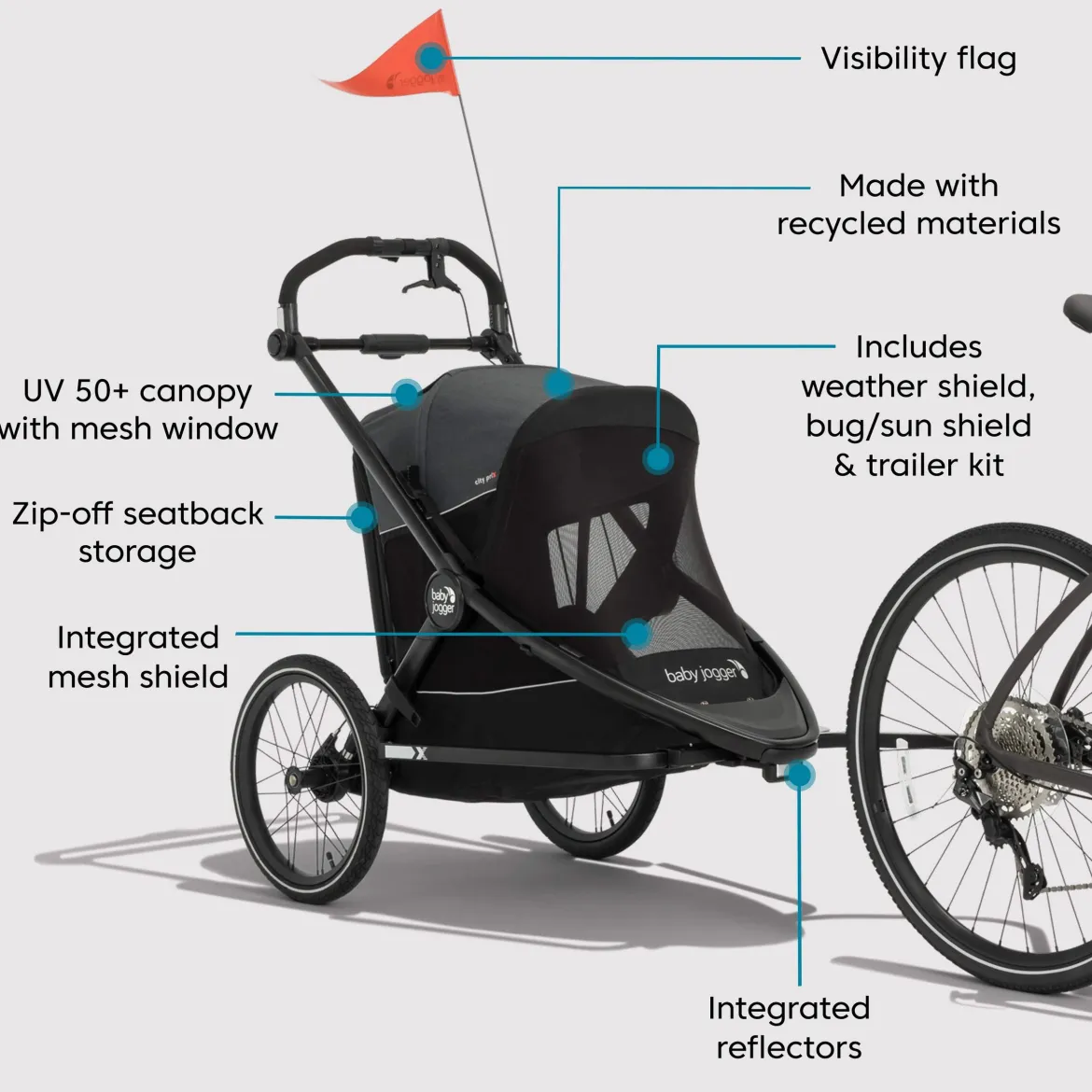 City Prix Jogger x Bike Trailer
