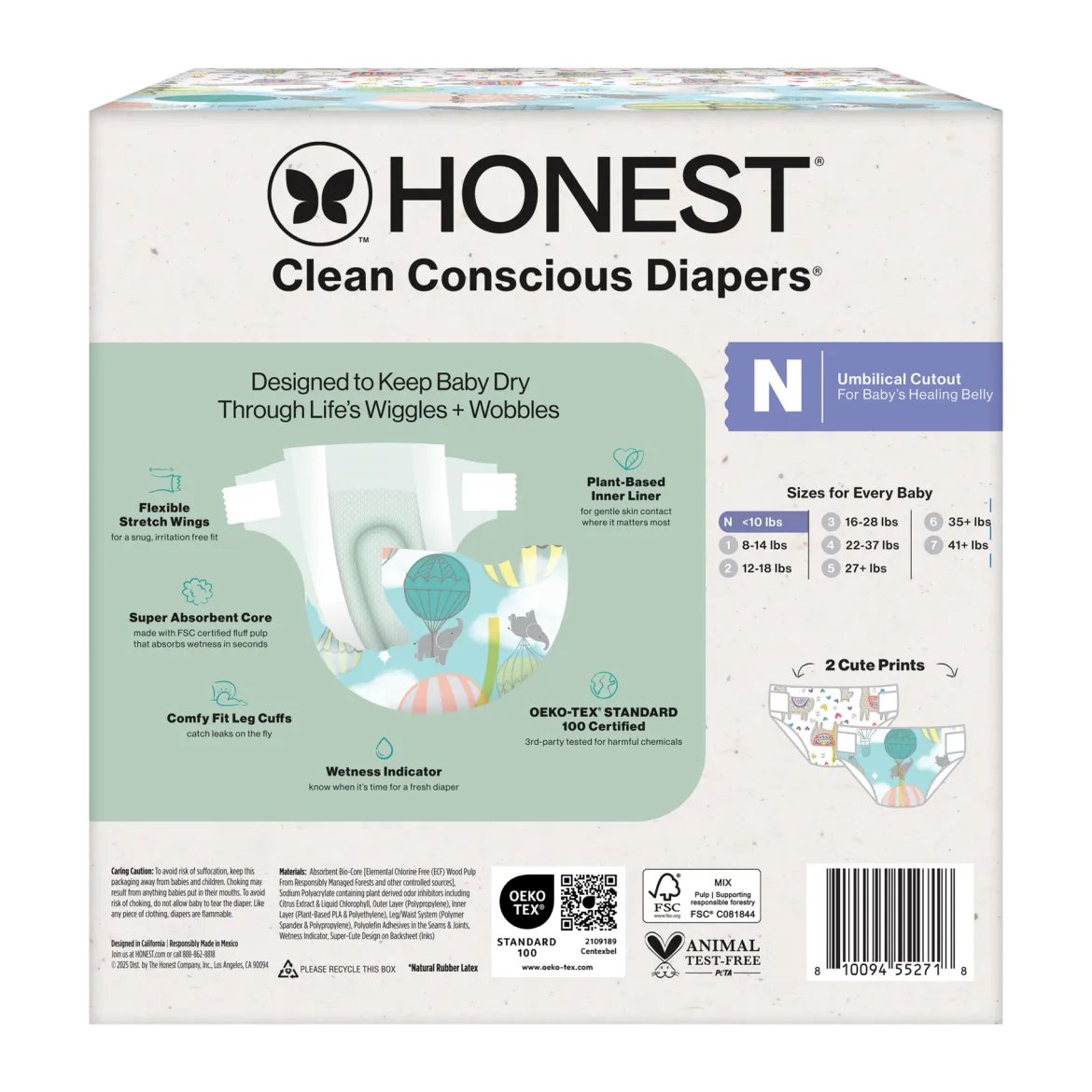 Clean Conscious Disposable Diapers Newborn-Size 2