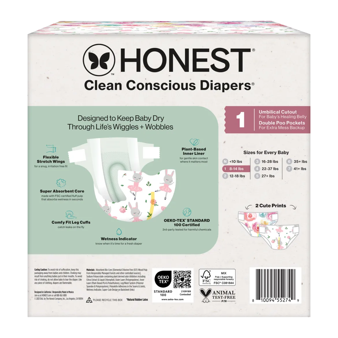 Clean Conscious Disposable Diapers Newborn-Size 2