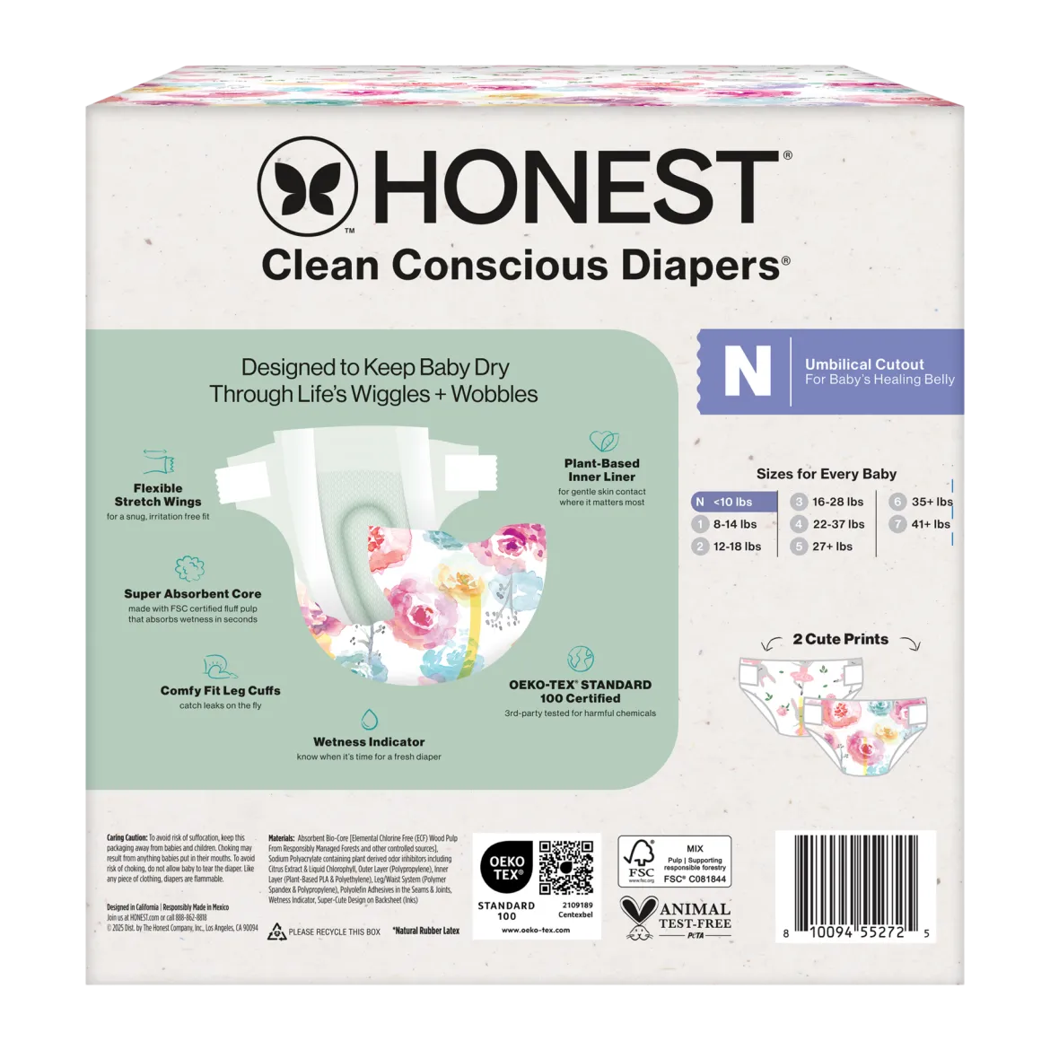 Clean Conscious Disposable Diapers Newborn-Size 2