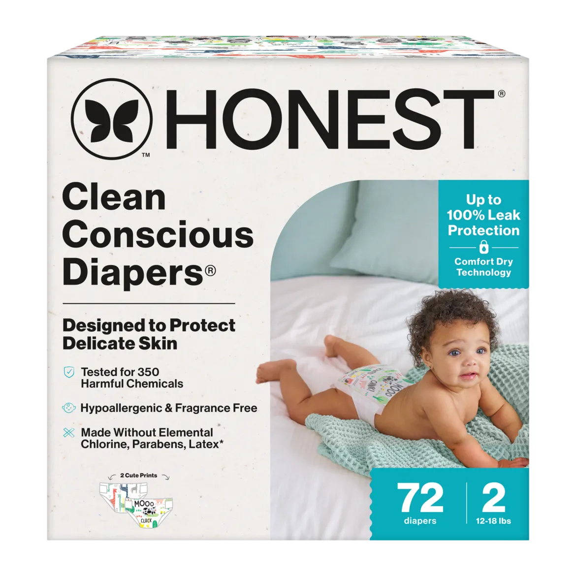 Clean Conscious Disposable Diapers Newborn-Size 2