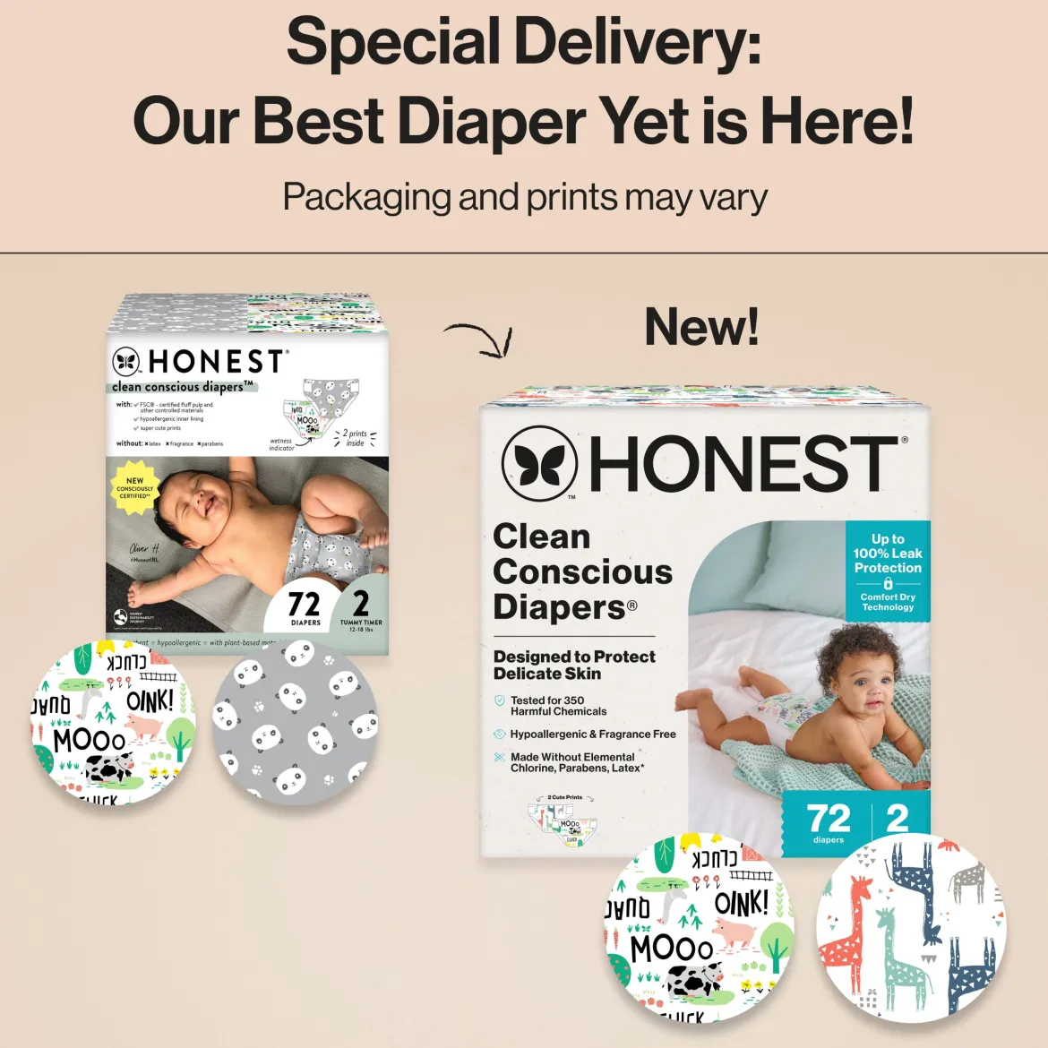 Clean Conscious Disposable Diapers Newborn-Size 2