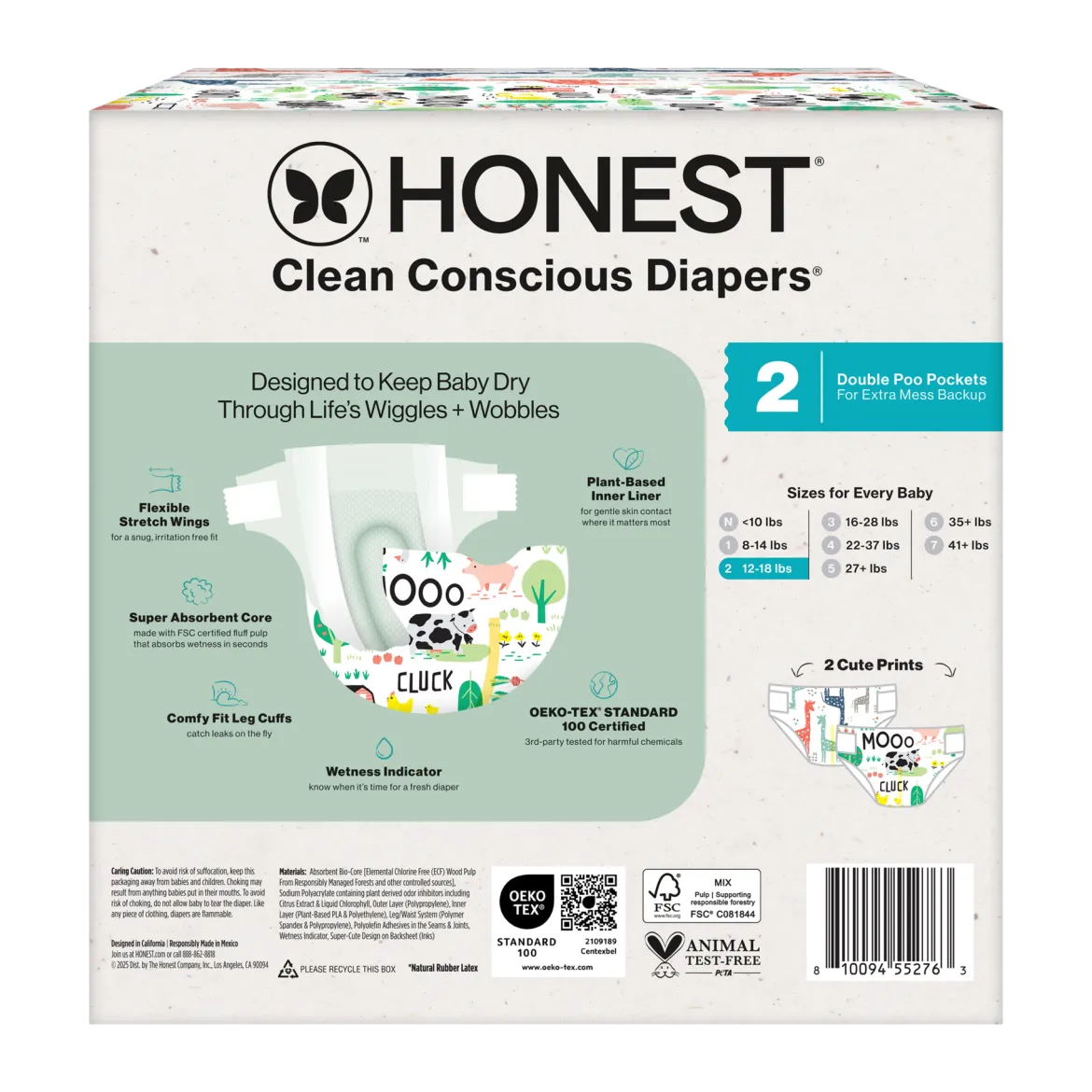 Clean Conscious Disposable Diapers Newborn-Size 2