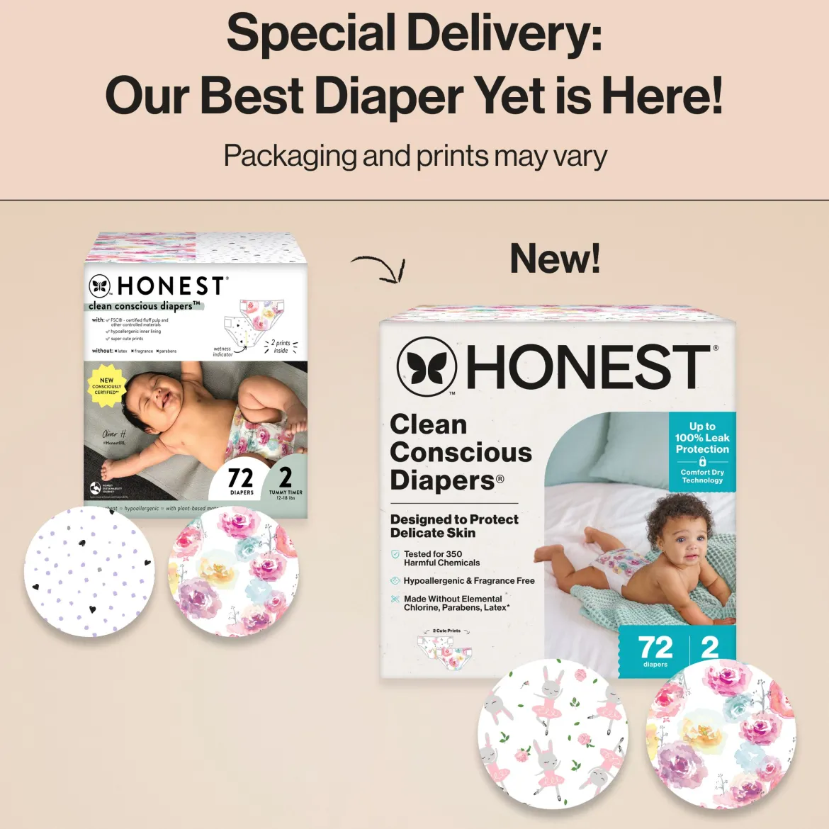 Clean Conscious Disposable Diapers Newborn-Size 2