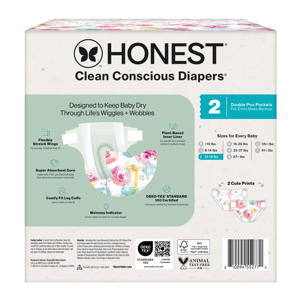 Clean Conscious Disposable Diapers Newborn-Size 2