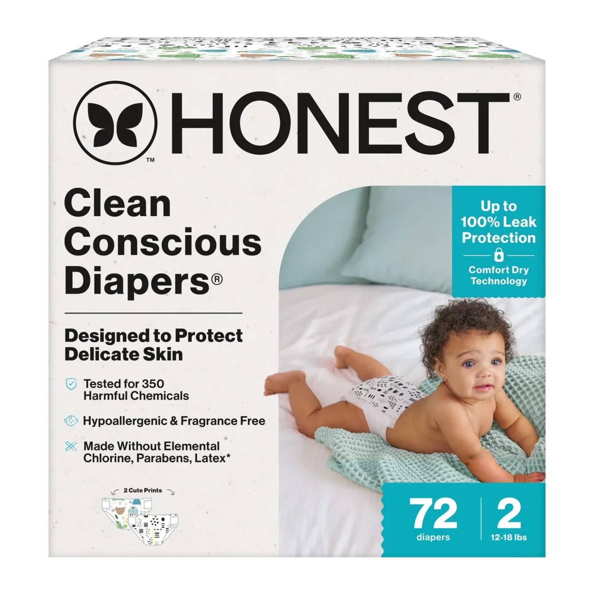 Clean Conscious Disposable Diapers Newborn-Size 2