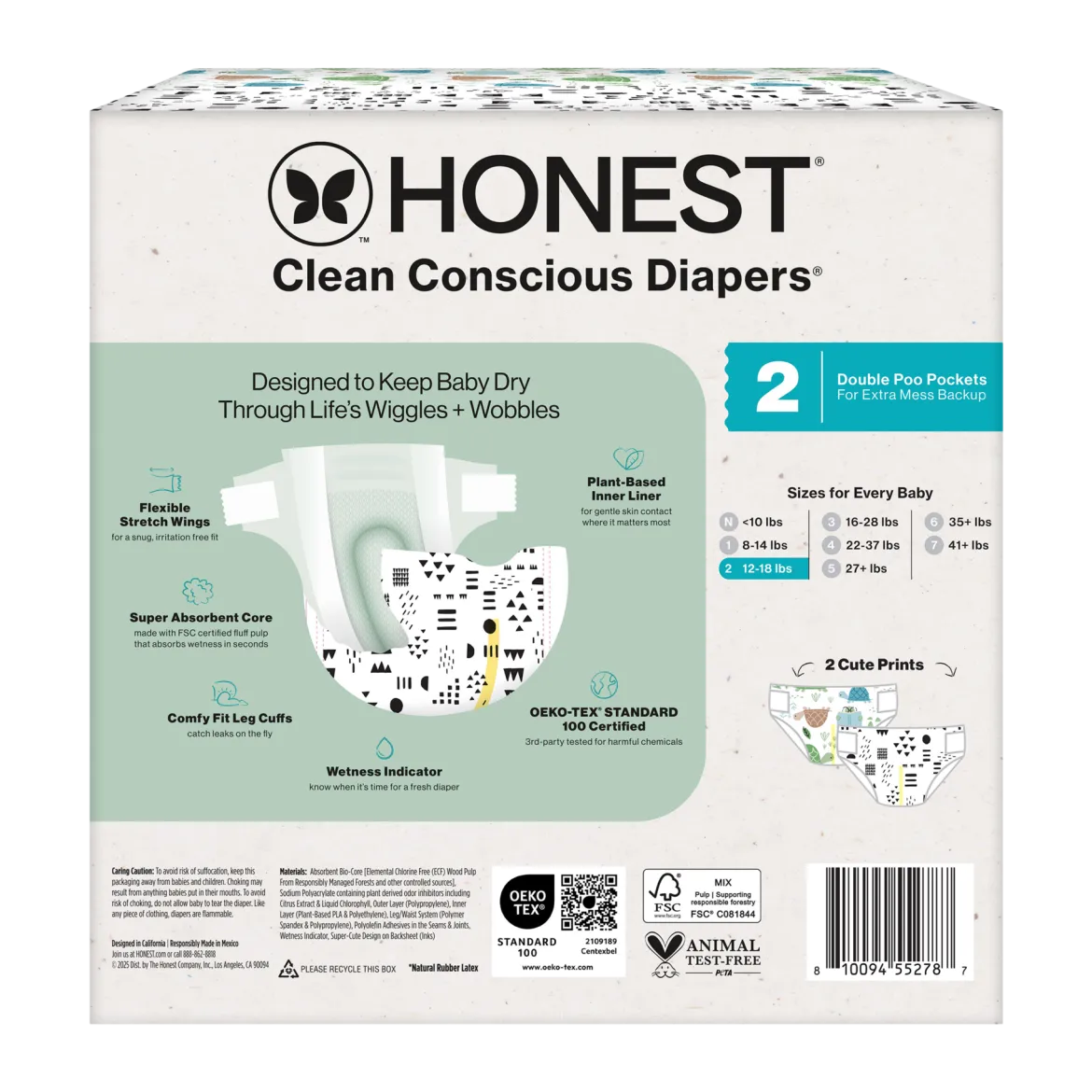 Clean Conscious Disposable Diapers Newborn-Size 2