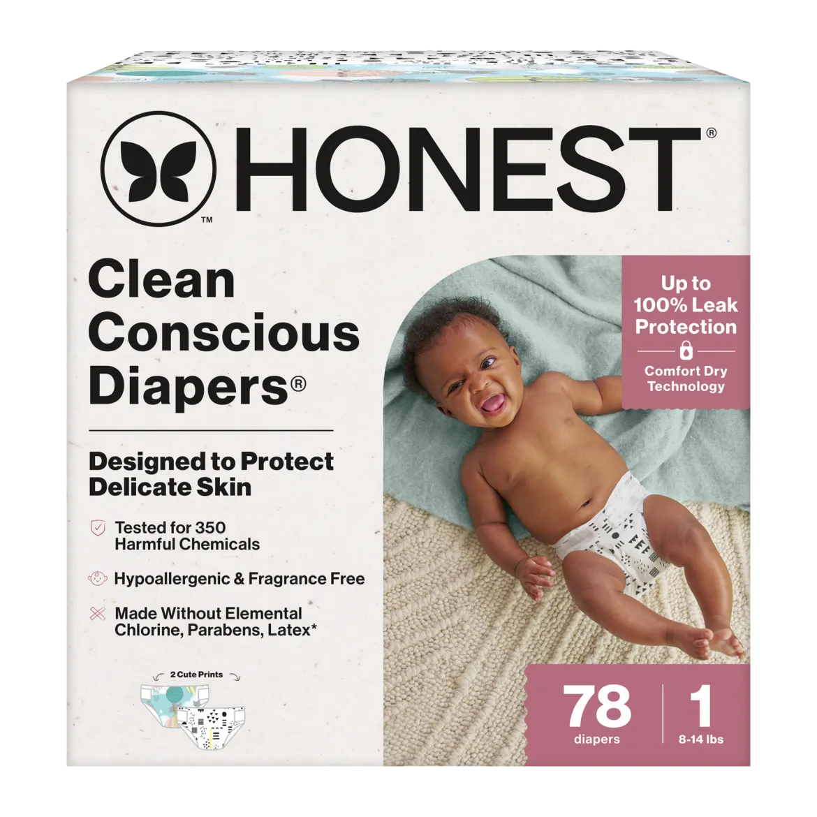 Clean Conscious Disposable Diapers Newborn-Size 2