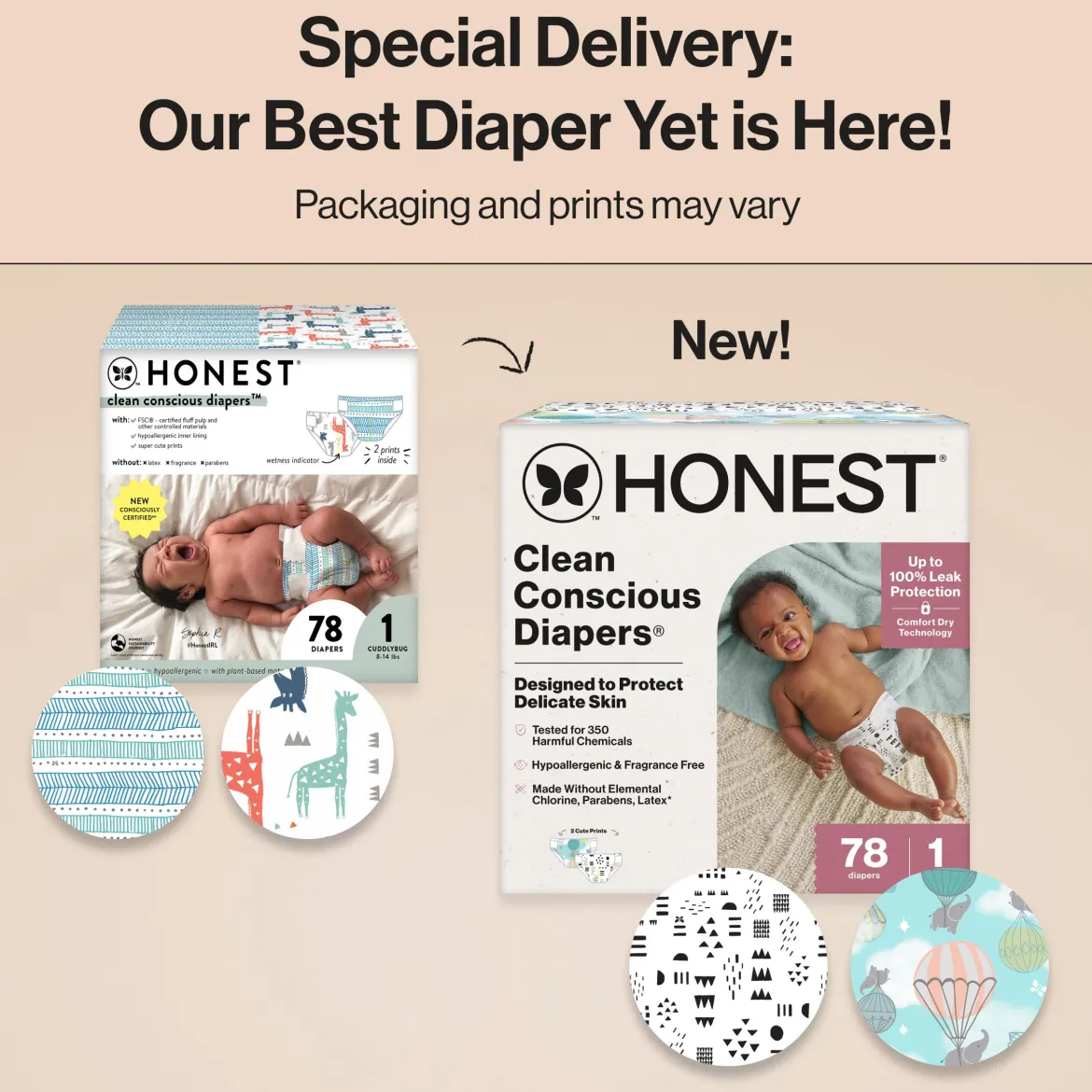 Clean Conscious Disposable Diapers Newborn-Size 2