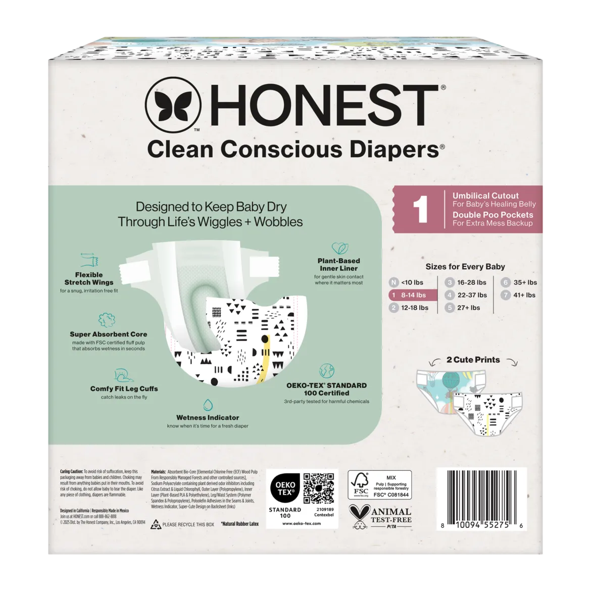 Clean Conscious Disposable Diapers Newborn-Size 2