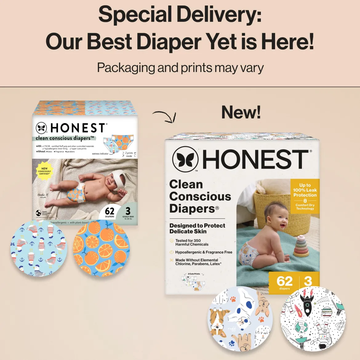 Clean Conscious Disposable Diapers Size 3-5