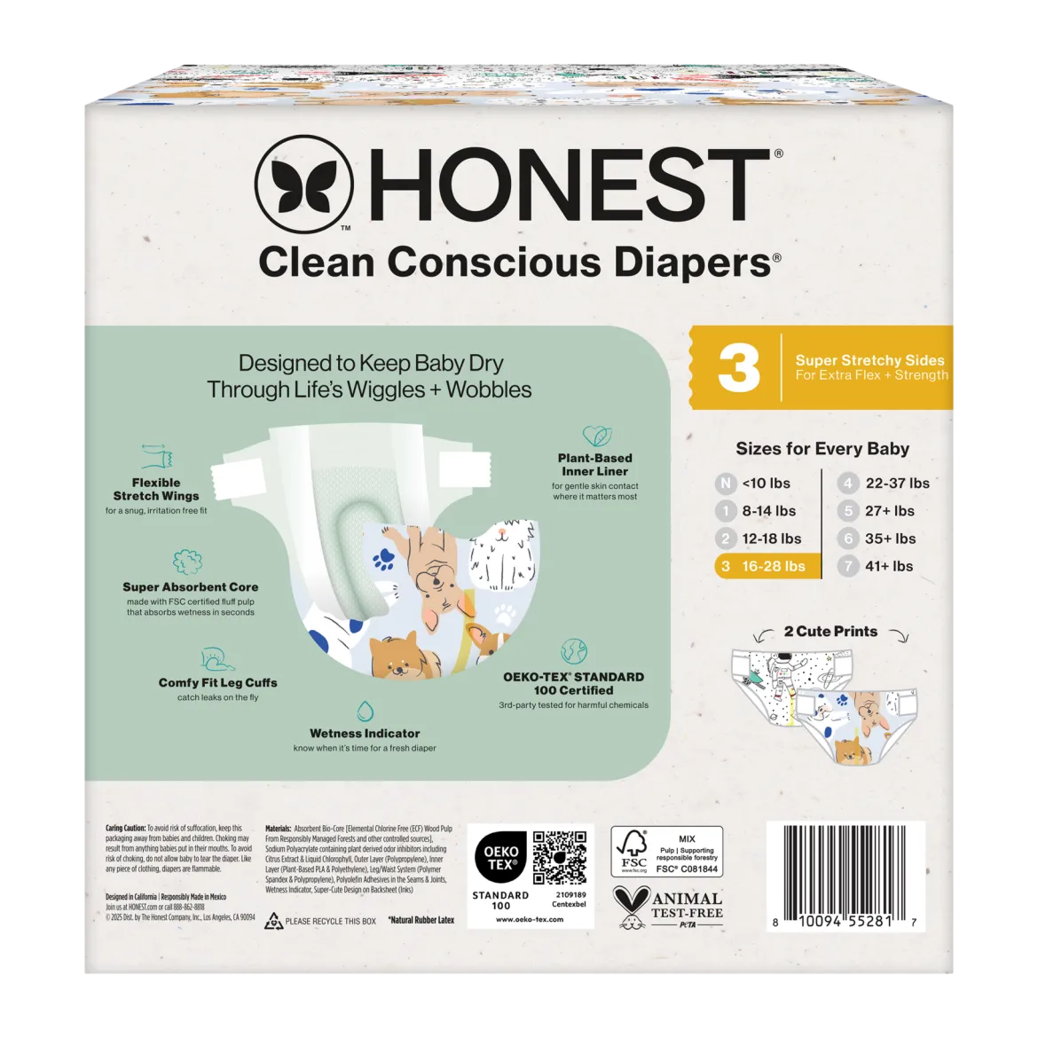 Clean Conscious Disposable Diapers Size 3-5