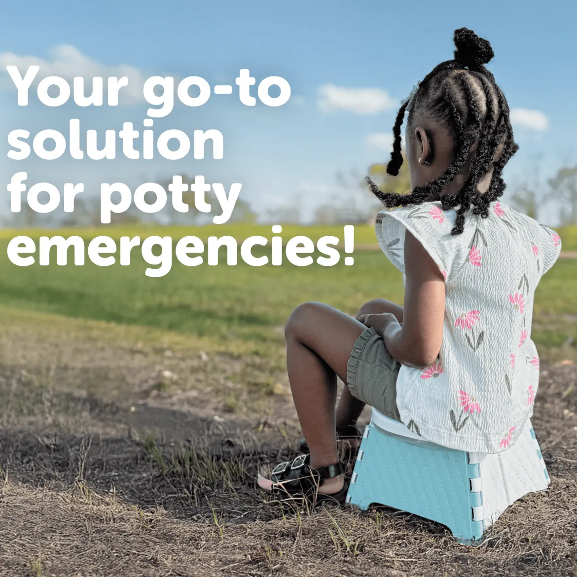 Collapsible Travel Potty Chair with Travel Bag & 30 Replacement Bags