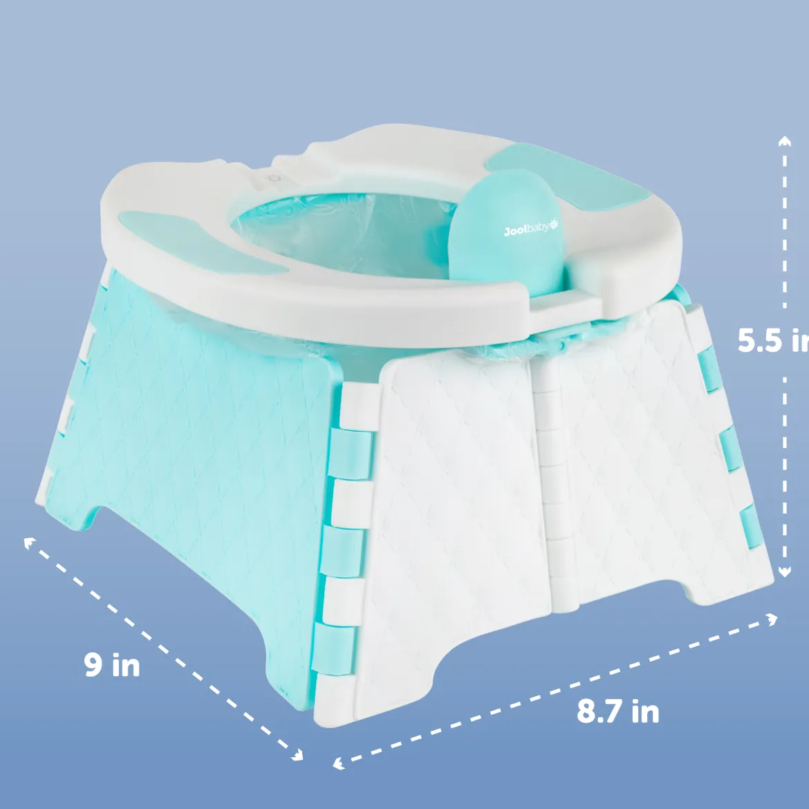 Collapsible Travel Potty Chair with Travel Bag & 30 Replacement Bags