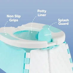 Collapsible Travel Potty Chair with Travel Bag & 30 Replacement Bags