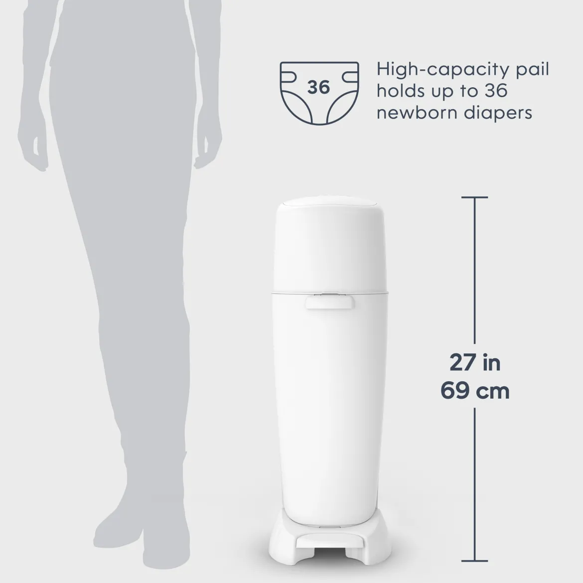 Complete Diaper Pail Registry Gift Set with 8 Refill Bags