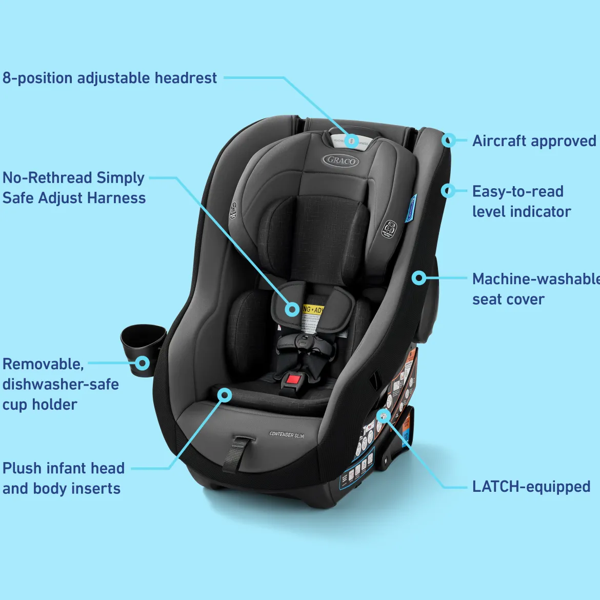 Contender Slim Convertible Car Seat