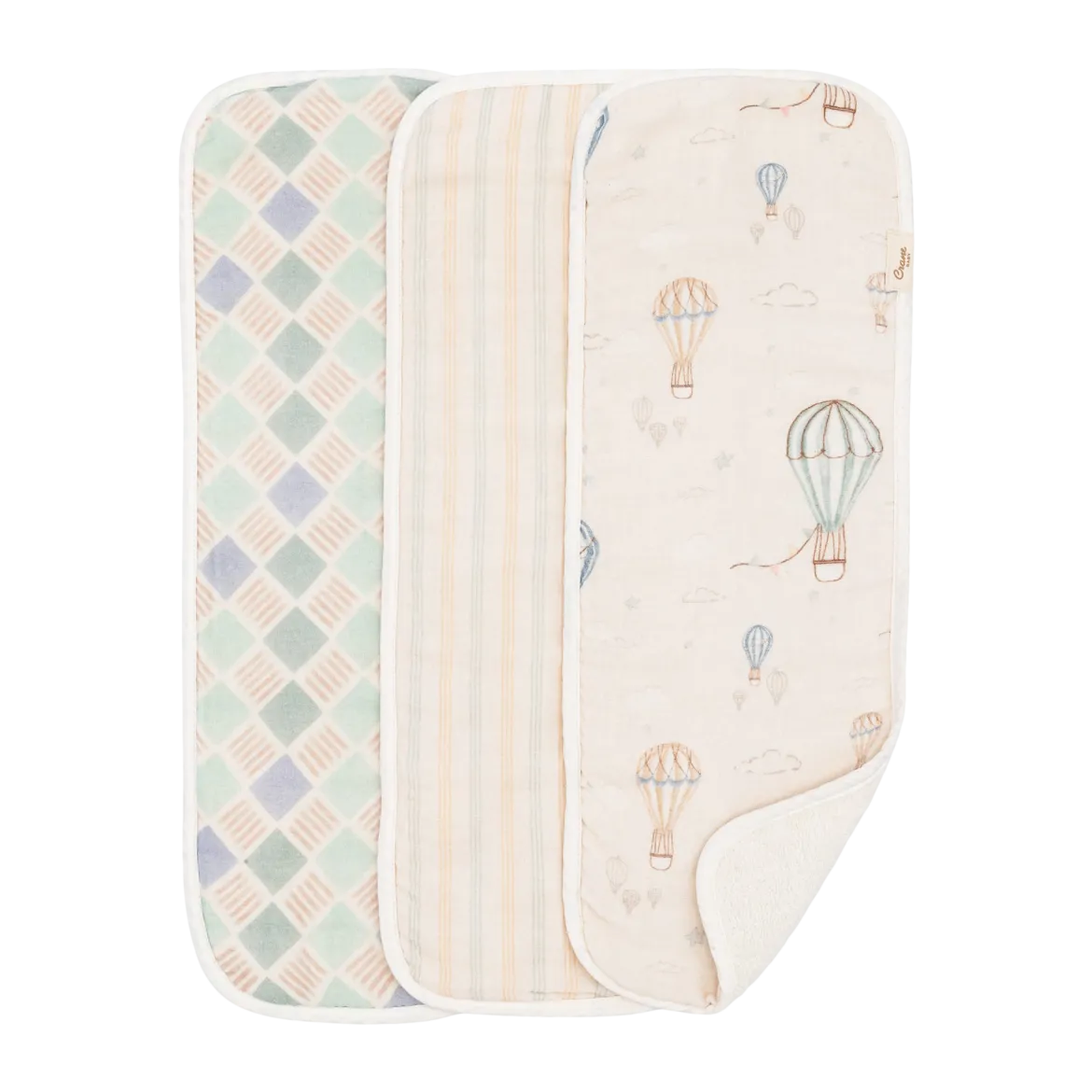 Cotton Muslin and Terry Burp Cloth Set (3 Pack)