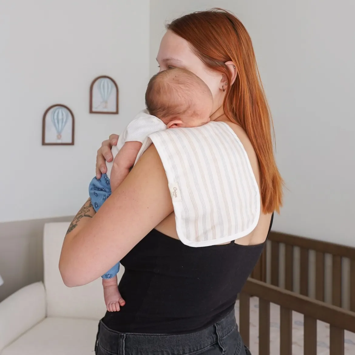 Cotton Muslin and Terry Burp Cloth Set (3 Pack)
