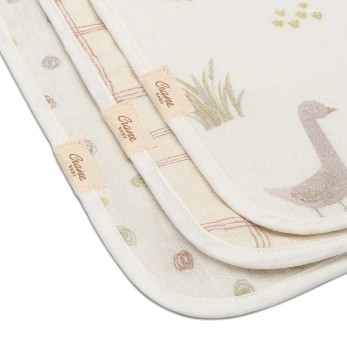 Cotton Muslin and Terry Burp Cloth Set (3 Pack)