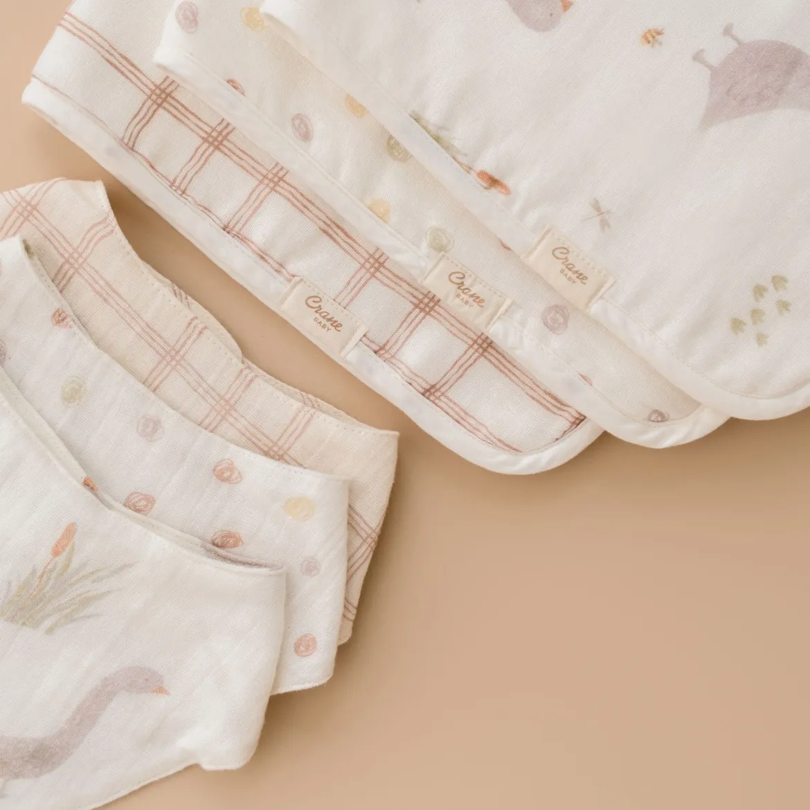 Cotton Muslin and Terry Burp Cloth Set (3 Pack)