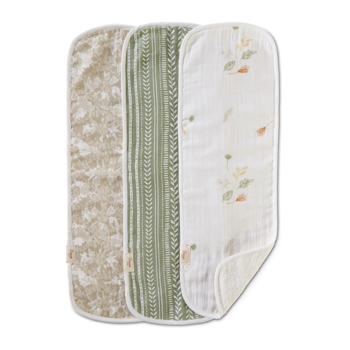 Cotton Muslin and Terry Burp Cloth Set (3 Pack)