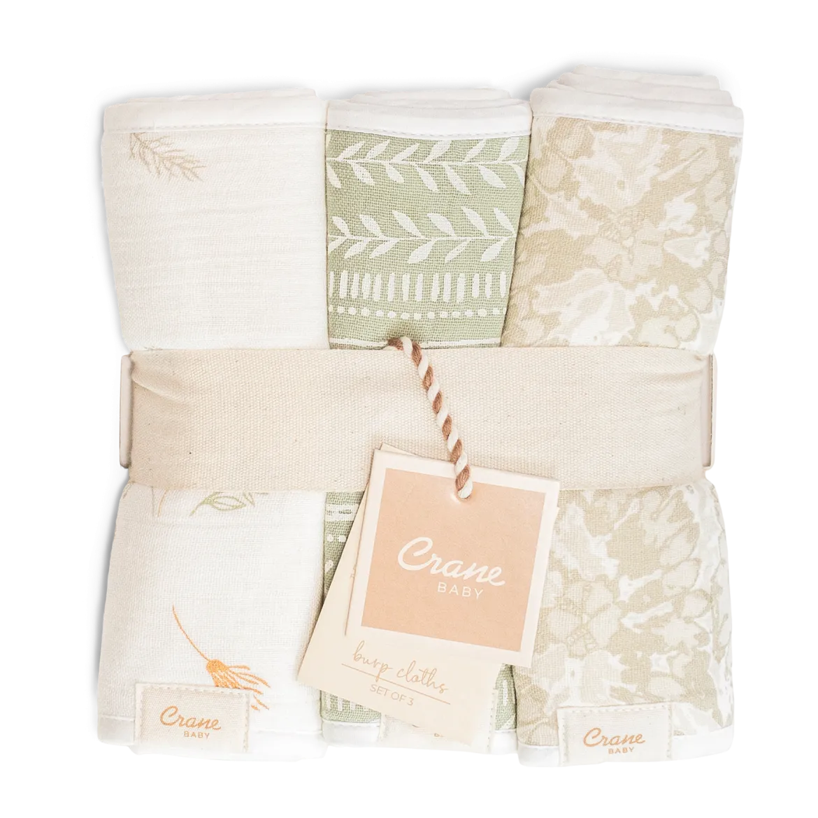 Cotton Muslin and Terry Burp Cloth Set (3 Pack)