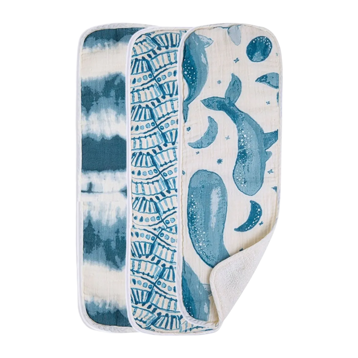 Cotton Muslin and Terry Burp Cloth Set (3 Pack)