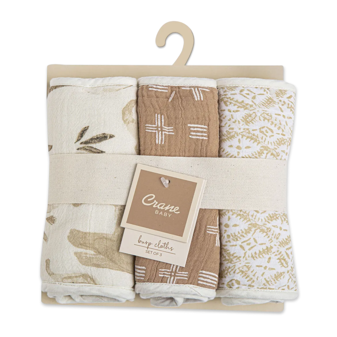 Cotton Muslin and Terry Burp Cloth Set (3 Pack)