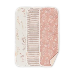 Cotton Muslin Baby Burp Cloth Set (3 Pack)