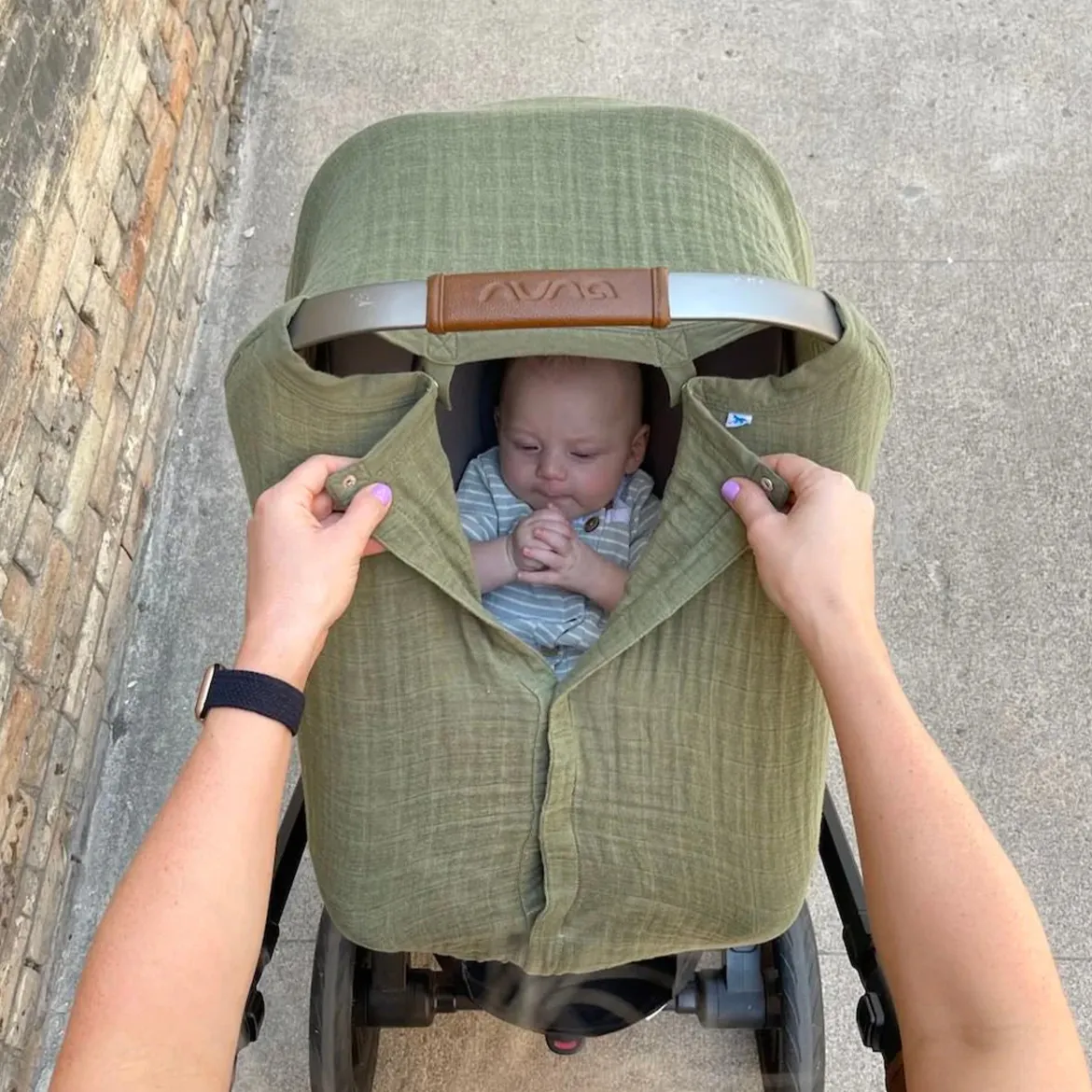 Cotton Muslin Car Seat Canopy