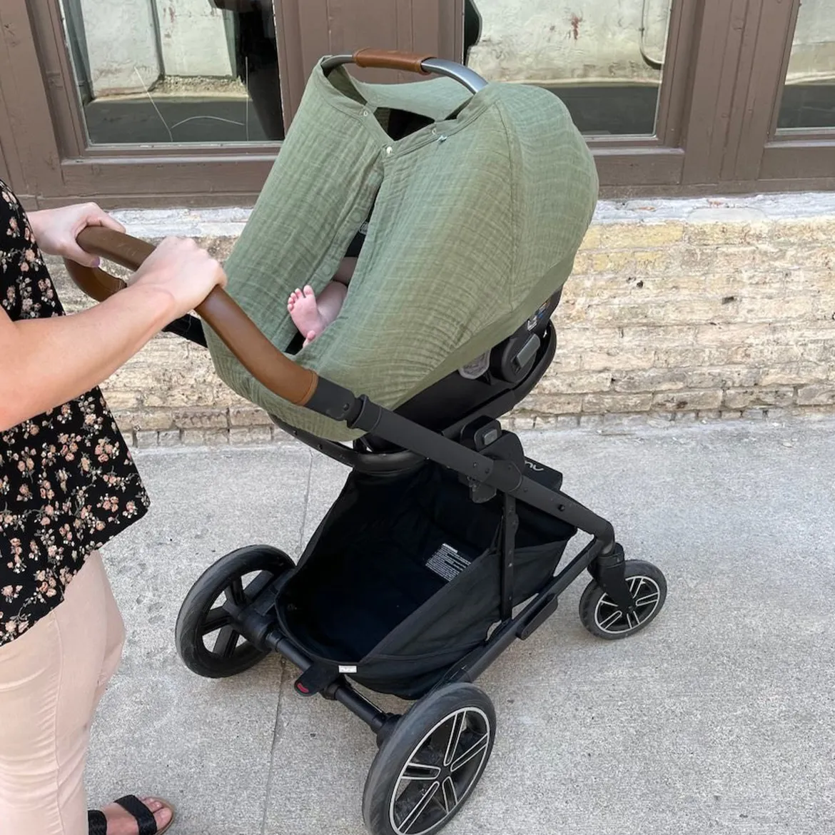 Cotton Muslin Car Seat Canopy