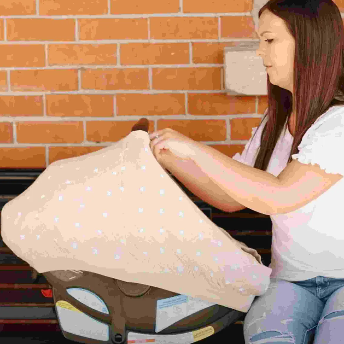 Cotton Muslin Car Seat Canopy