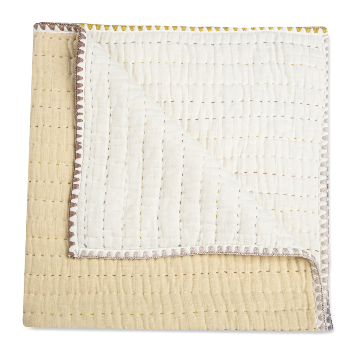Cotton Muslin Kantha Baby Quilt