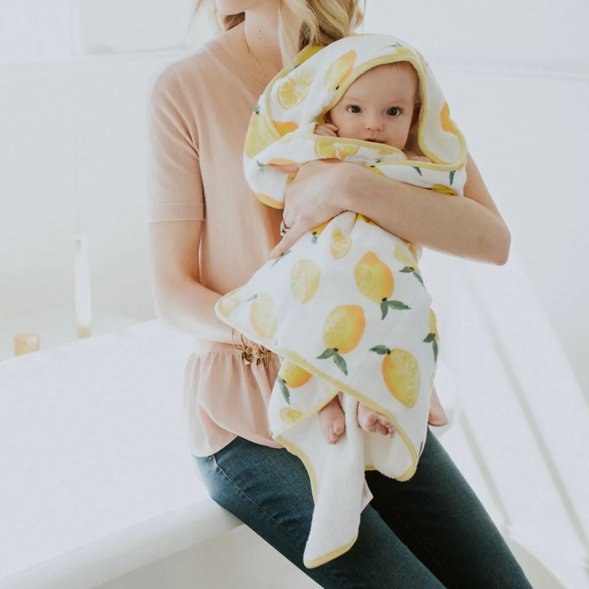 Cotton Muslin & Terry Infant Hooded Towel
