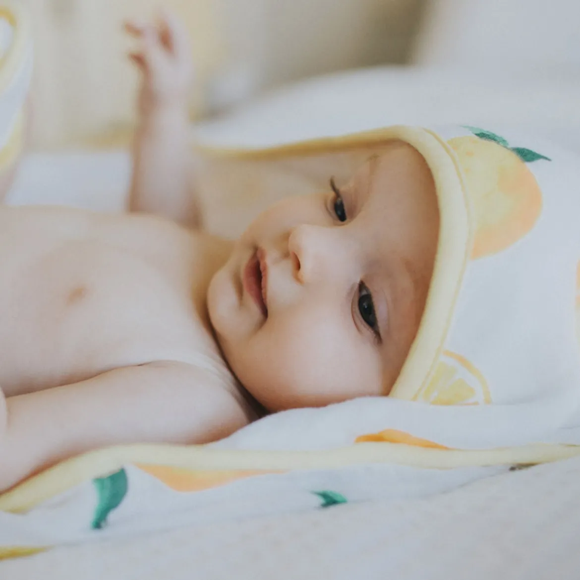 Cotton Muslin & Terry Infant Hooded Towel