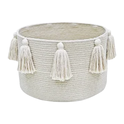 Cotton Tassel Basket