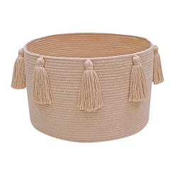 Cotton Tassel Basket