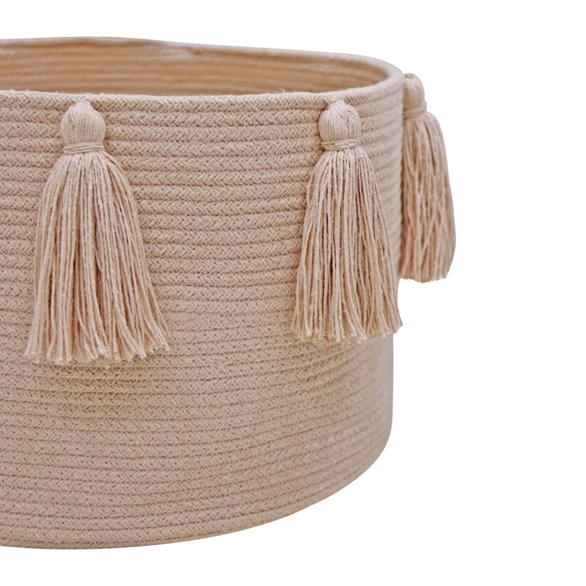 Cotton Tassel Basket