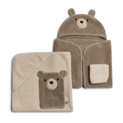 Cozy Critter Organic Cotton Bath Time 4-Piece Set