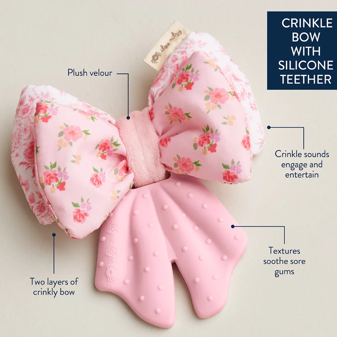 Crinkle Bow Teether