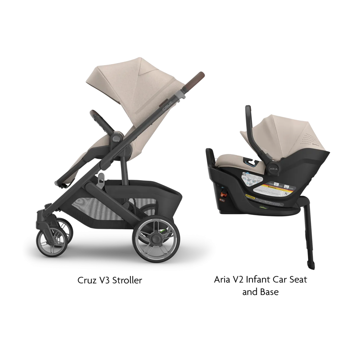Cruz V3 Stroller & Aria V2 Infant Car Seat Travel System