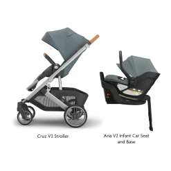 Cruz V3 Stroller & Aria V2 Infant Car Seat Travel System